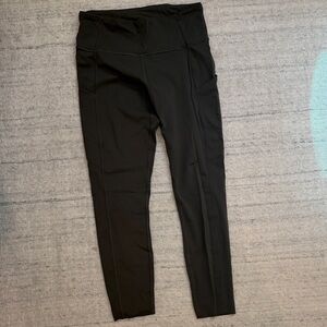 lululemon athletica Black High-Rise Leggings with Side Pockets 28”